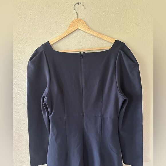 Elliatt Scarlette Navy Blue Midi Long Sleeve Cutout Cocktail Dress Size L - Picture 12 of 12